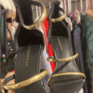BEBE Black and Gold Women's heels